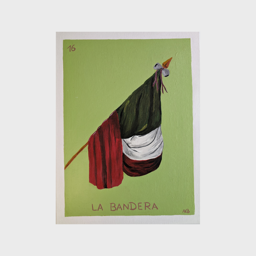 La Bandera, Mexican Lotería – Acrylic Painting