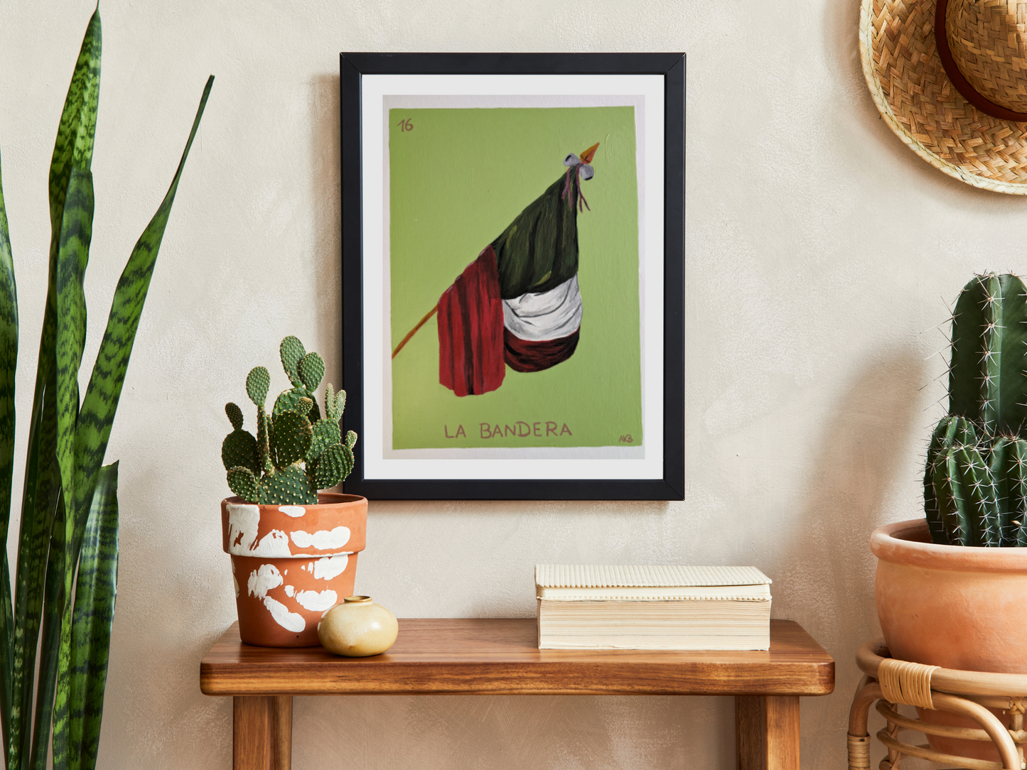 La Bandera, Mexican Lotería – Acrylic Painting