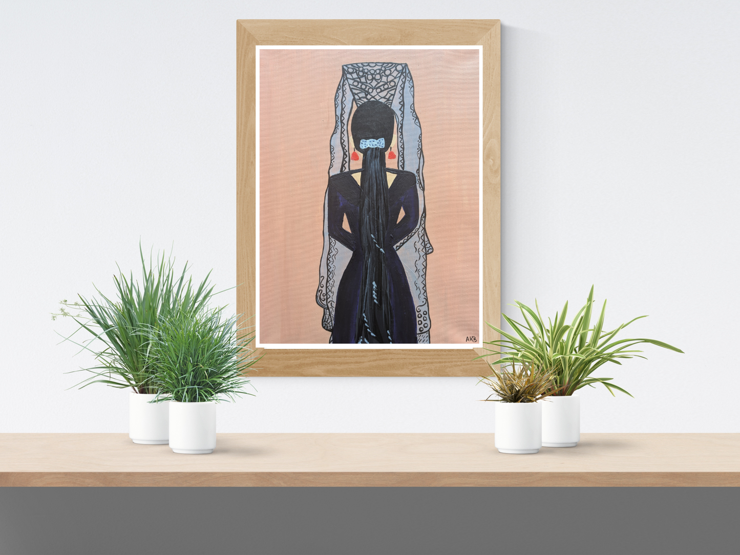 Spanish Woman with Mantilla – Acrylic Painting