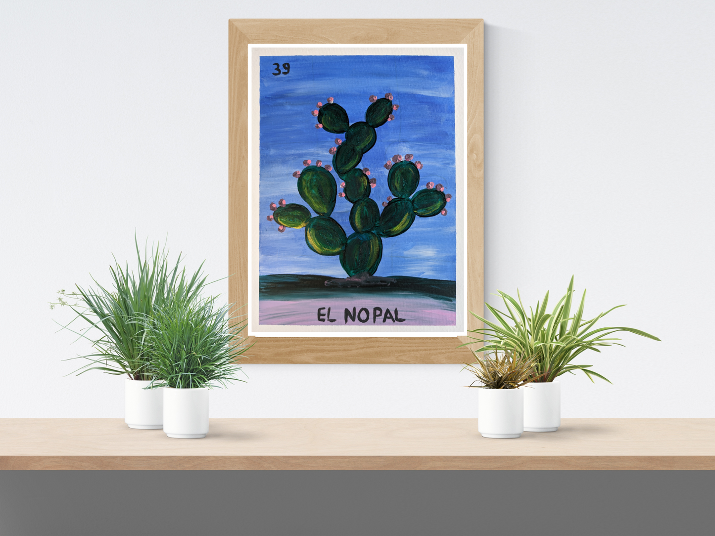 El Nopal, Mexican Lotería – Acrylic Painting
