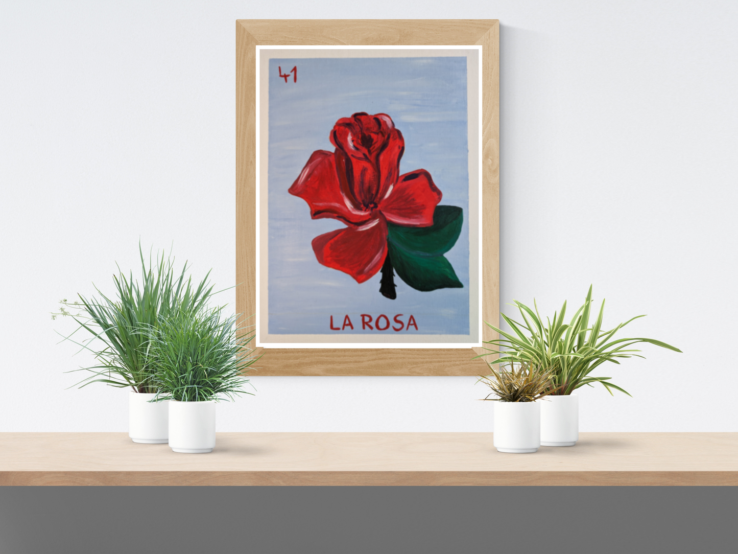 La Rosa, Mexican Lotería – Acrylic Painting
