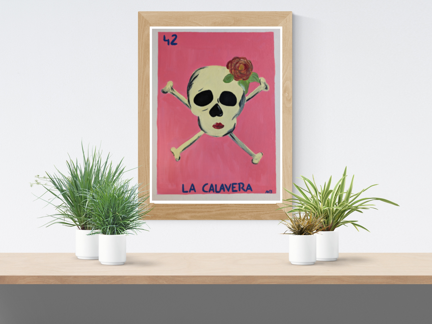 La Calavera, Mexican Lotería – Acrylic Painting