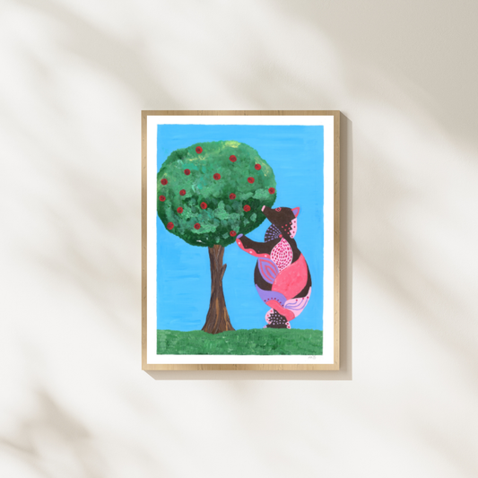 La Osa y el Madroño, original acrylic painting by AnKaDel Art