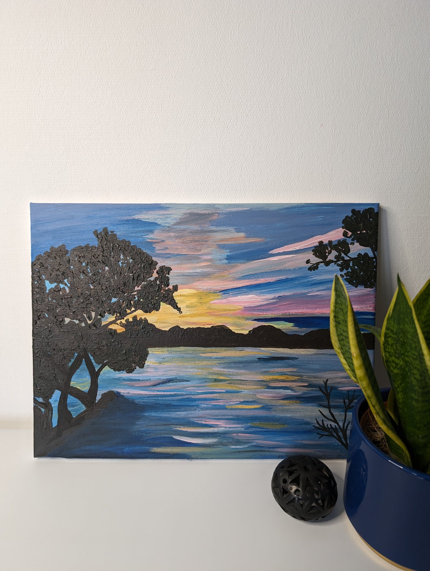 Ziegelsee Sunset, Schwerin II – Acrylic Painting
