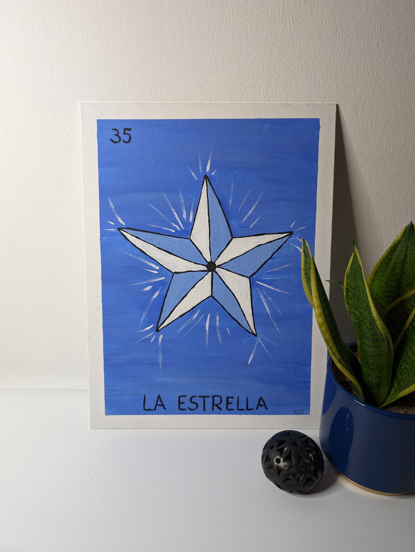La Estrella, Mexican Lotería – Acrylic Painting