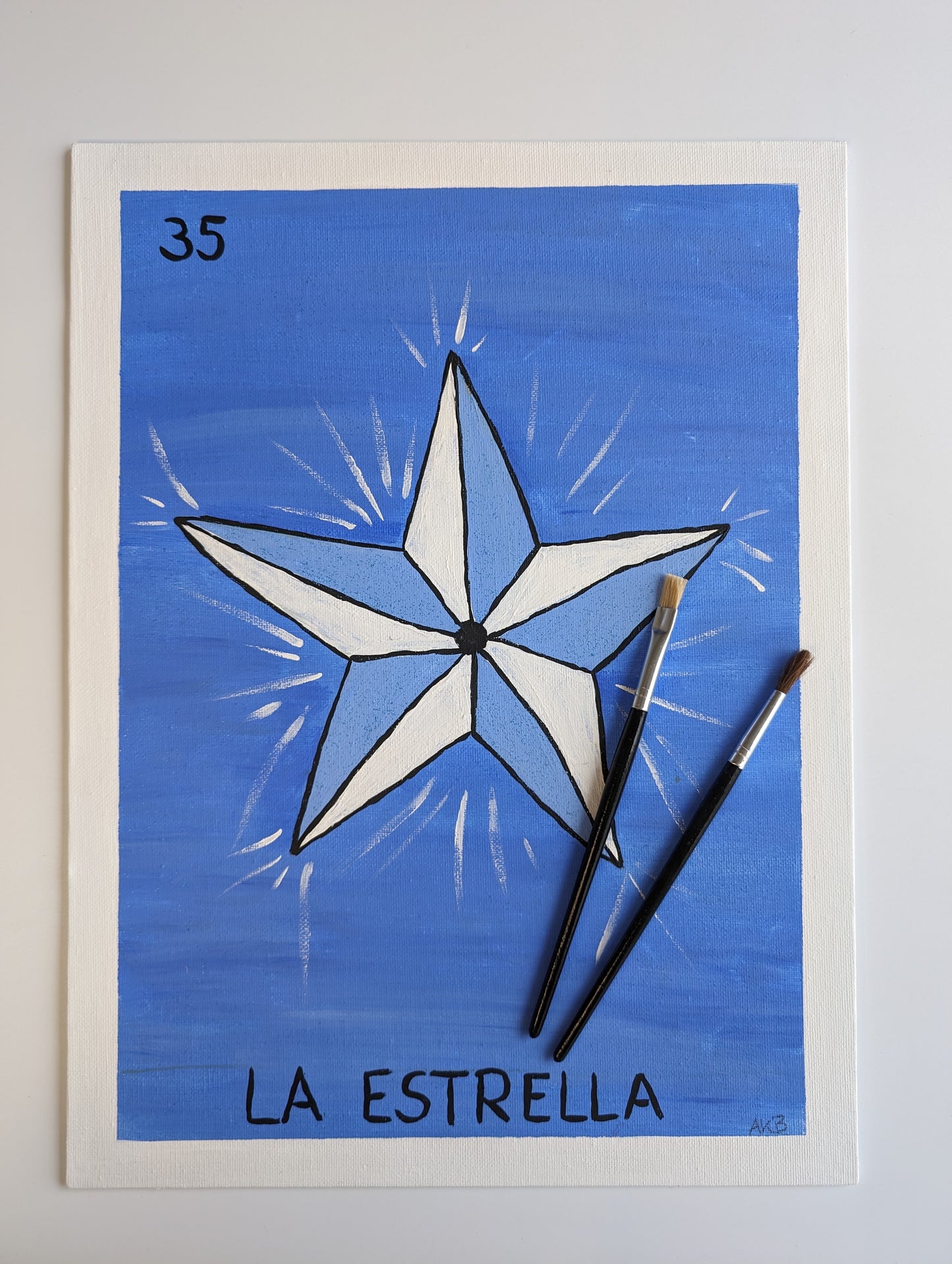La Estrella, Mexican Lotería – Acrylic Painting