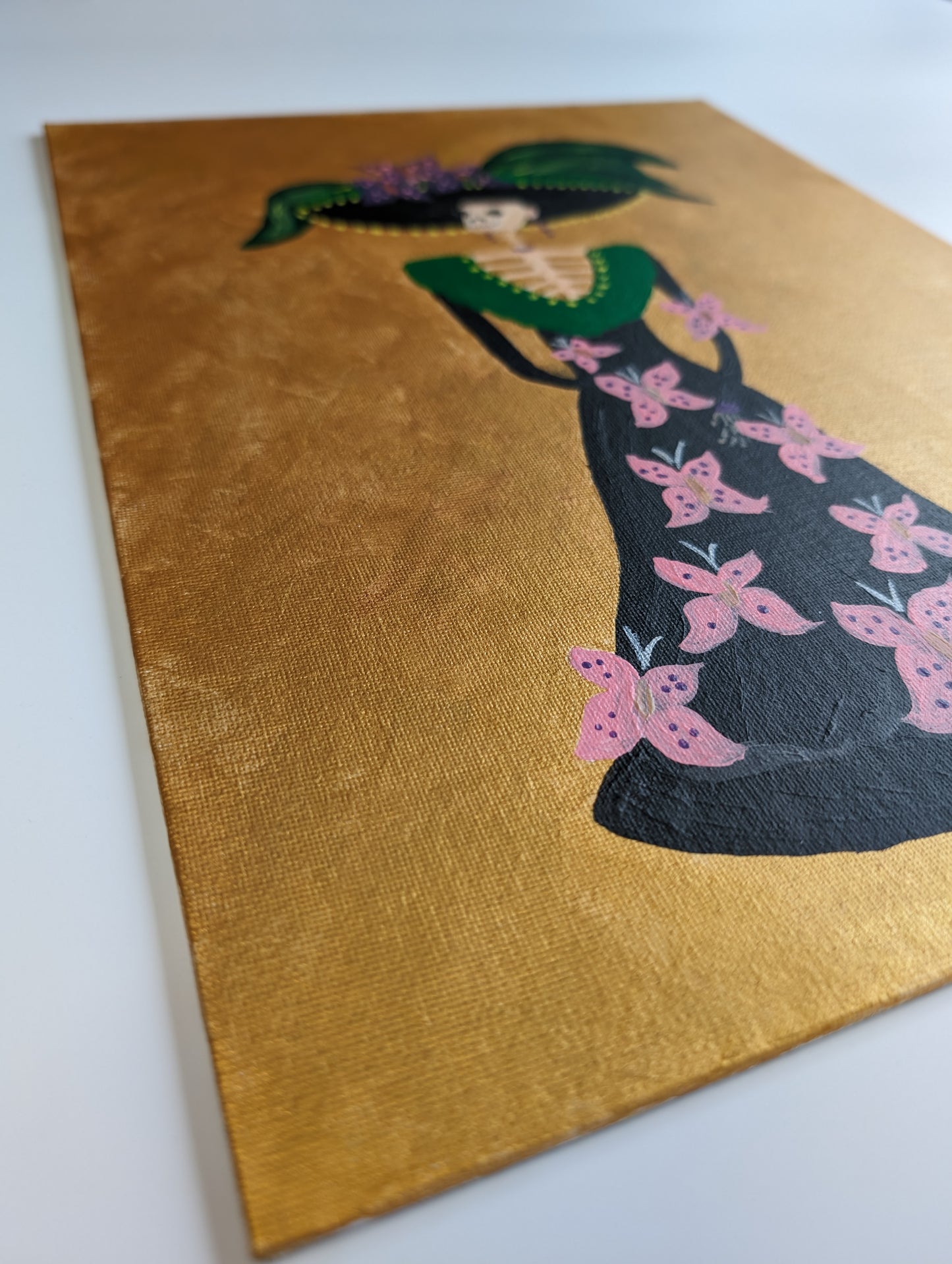 Catrina with Butterflies – Acrylic Painting