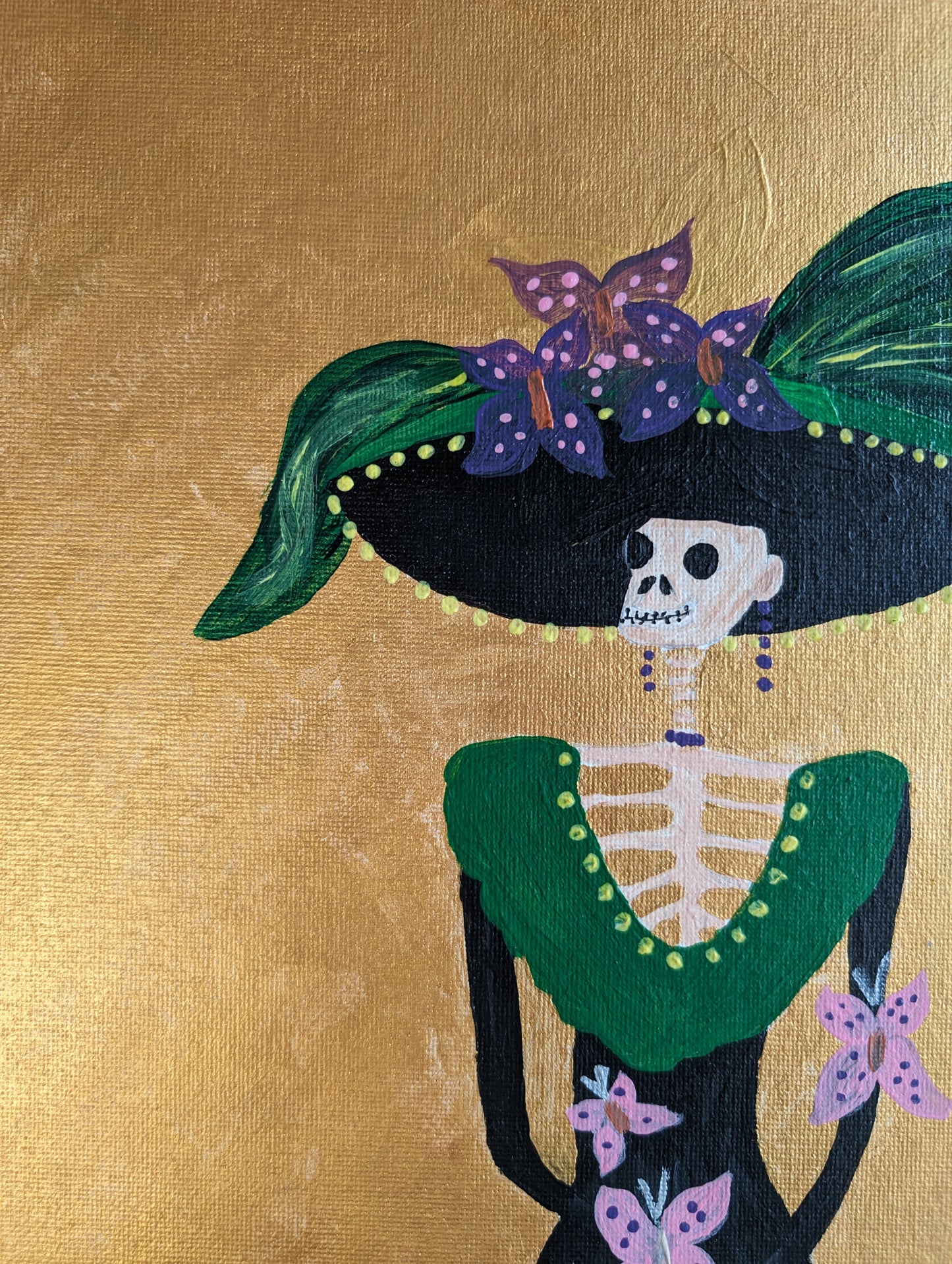 Catrina with Butterflies – Acrylic Painting