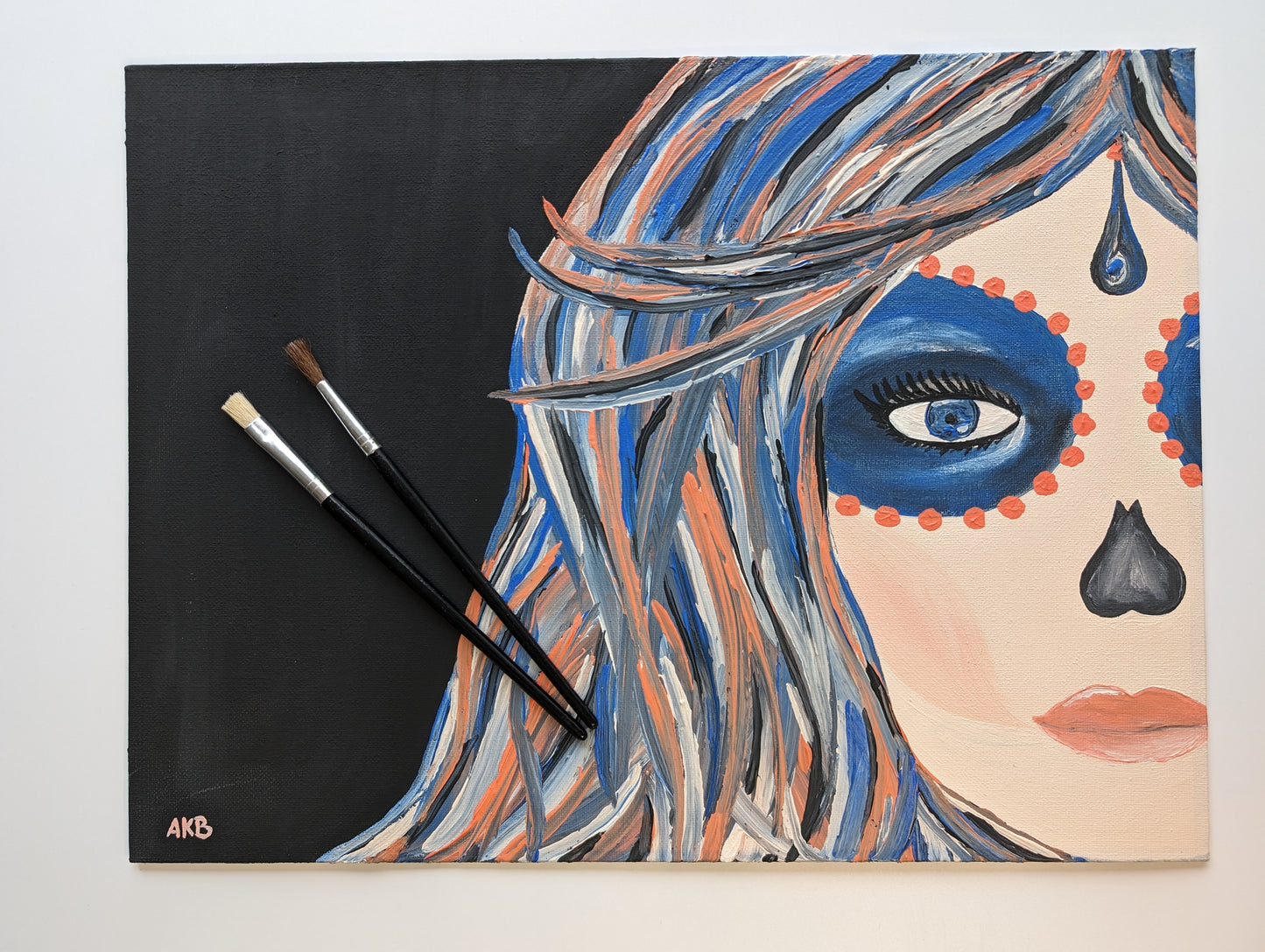 Catrina in Bloom – Acrylic Painting