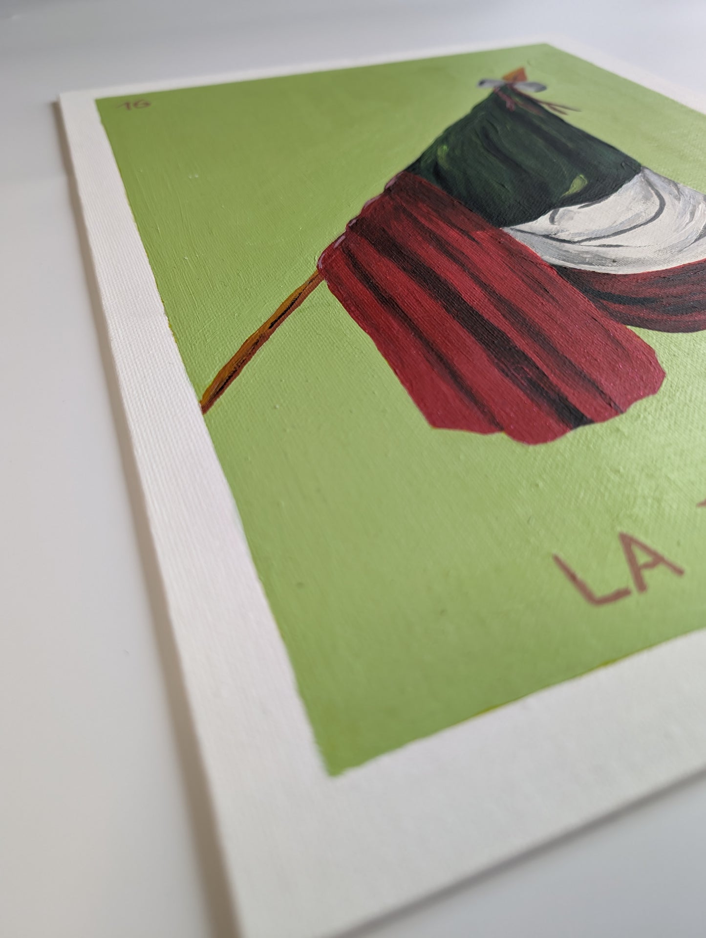 La Bandera, Mexican Lotería – Acrylic Painting