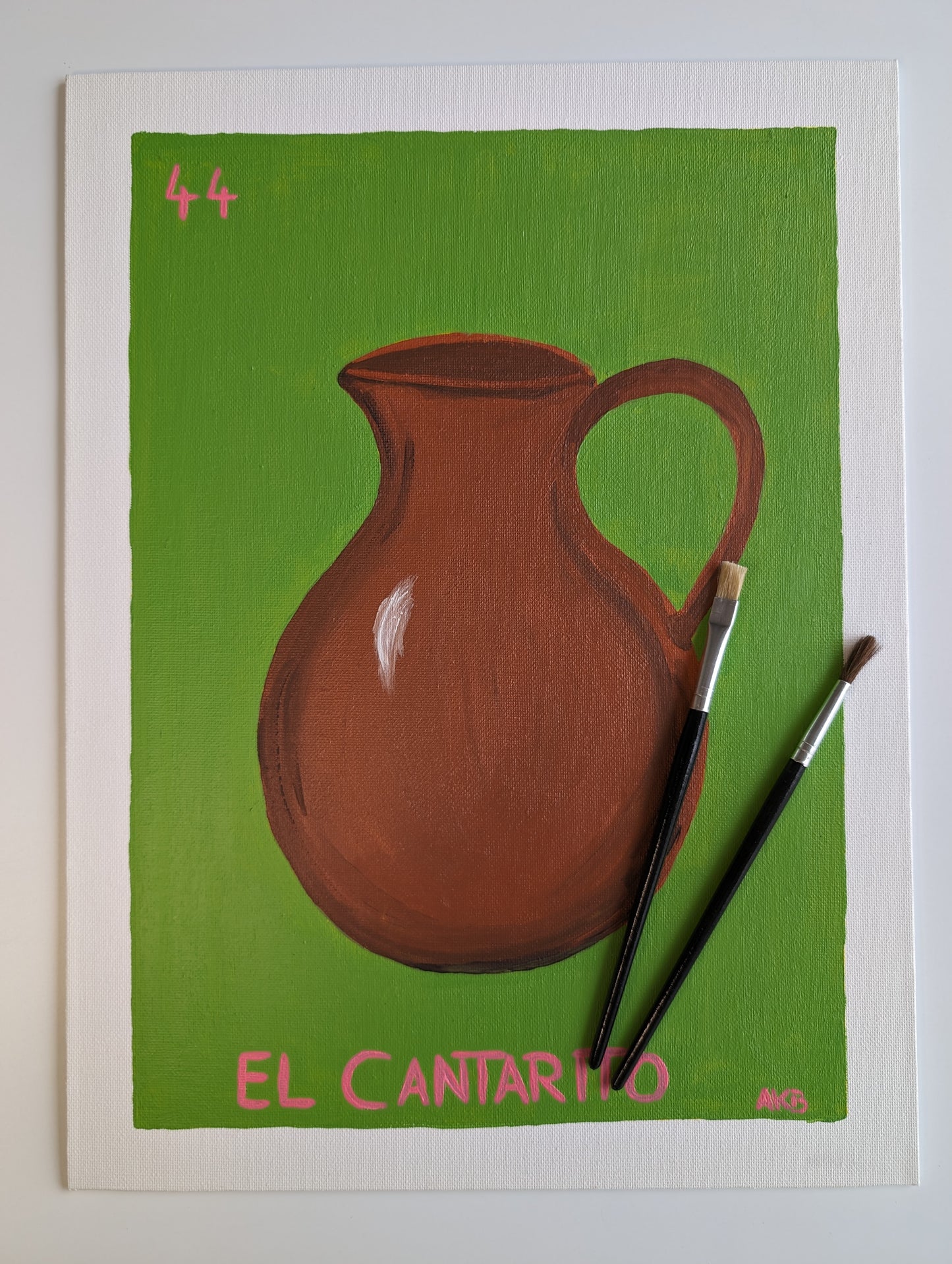 El Cantarito, Mexican Lotería – Acrylic Painting