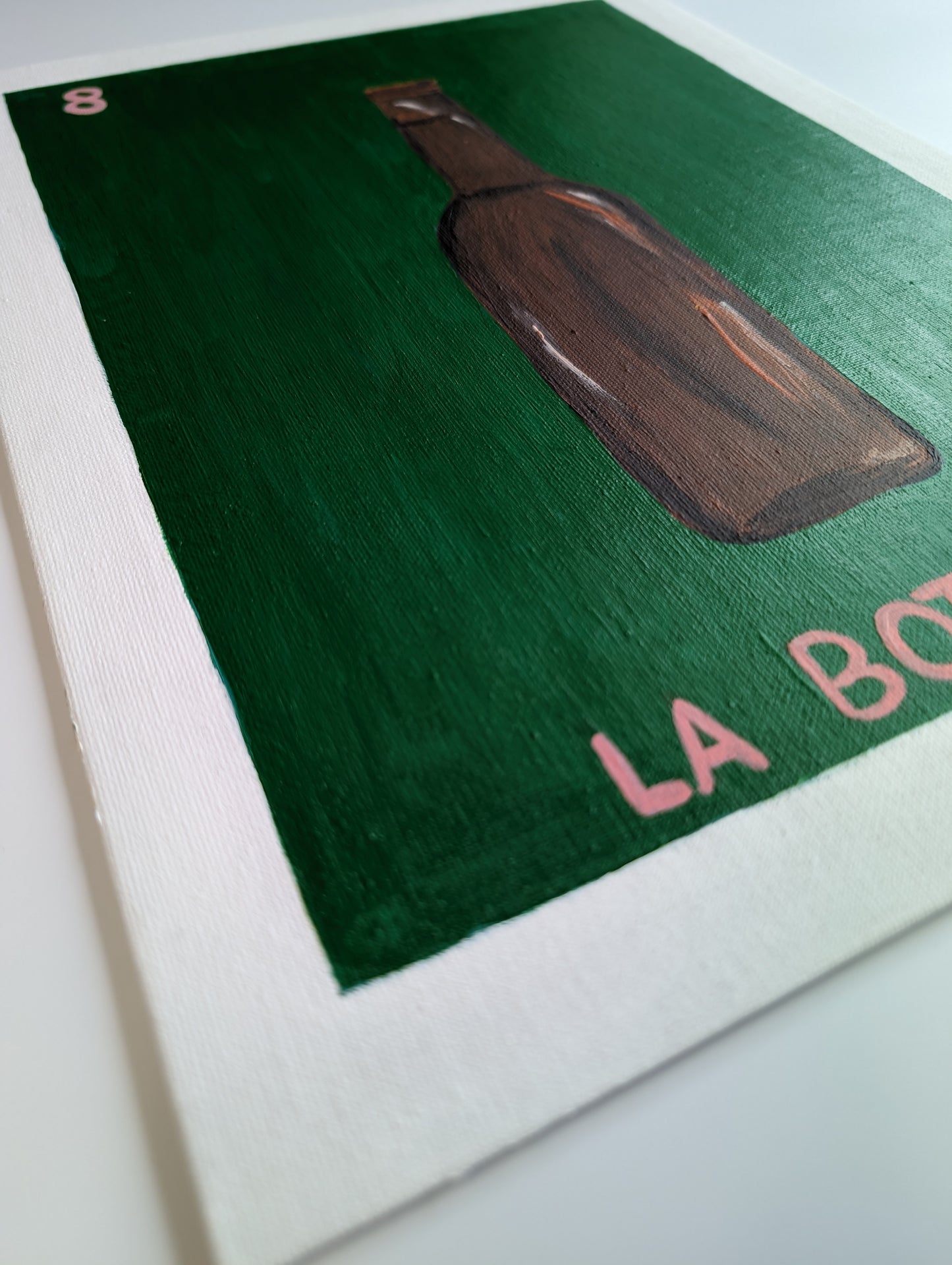 La Botella, Mexican Lotería – Acrylic Painting