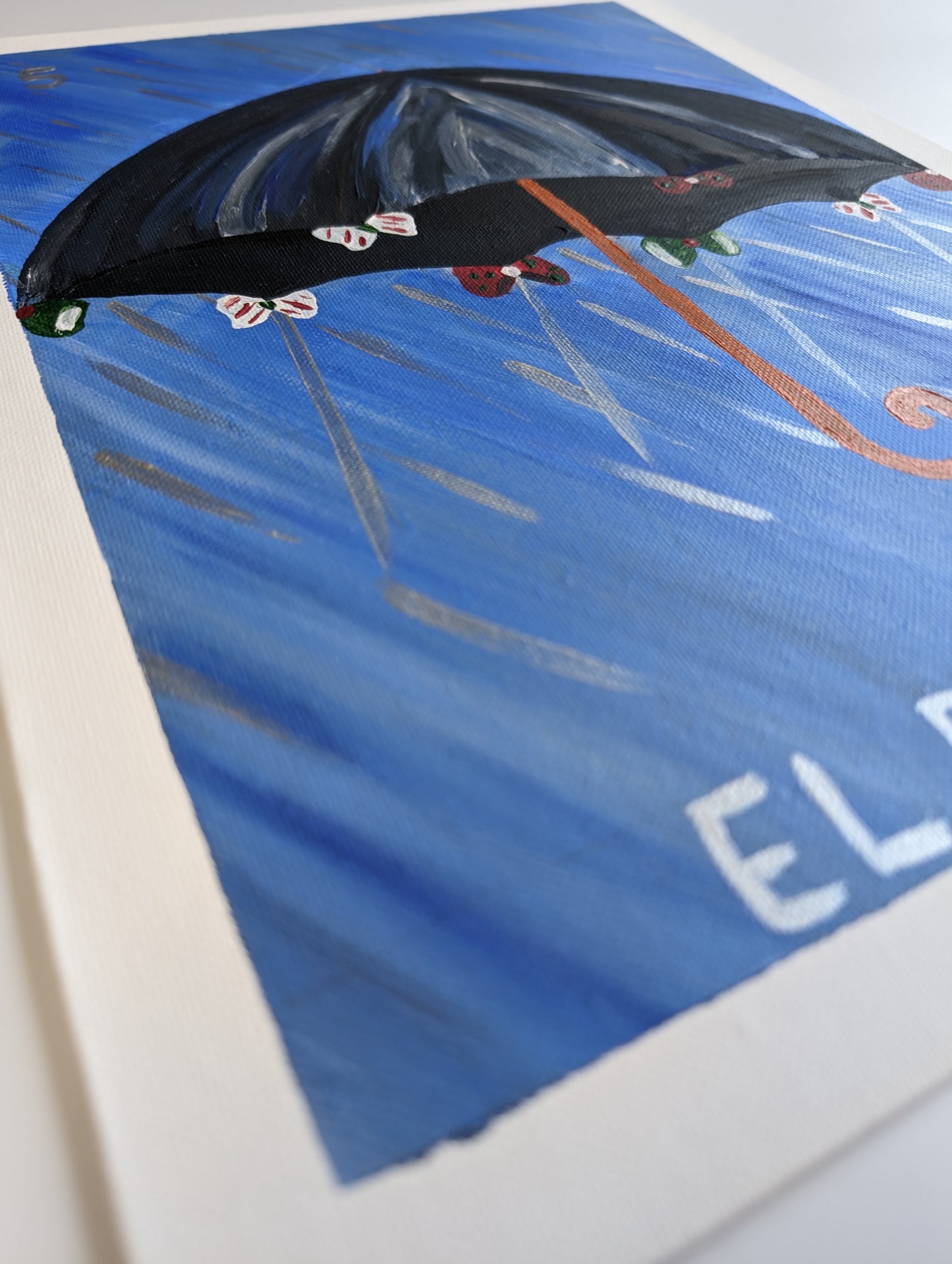 El Paraguas, Mexican Lotería – Acrylic Painting