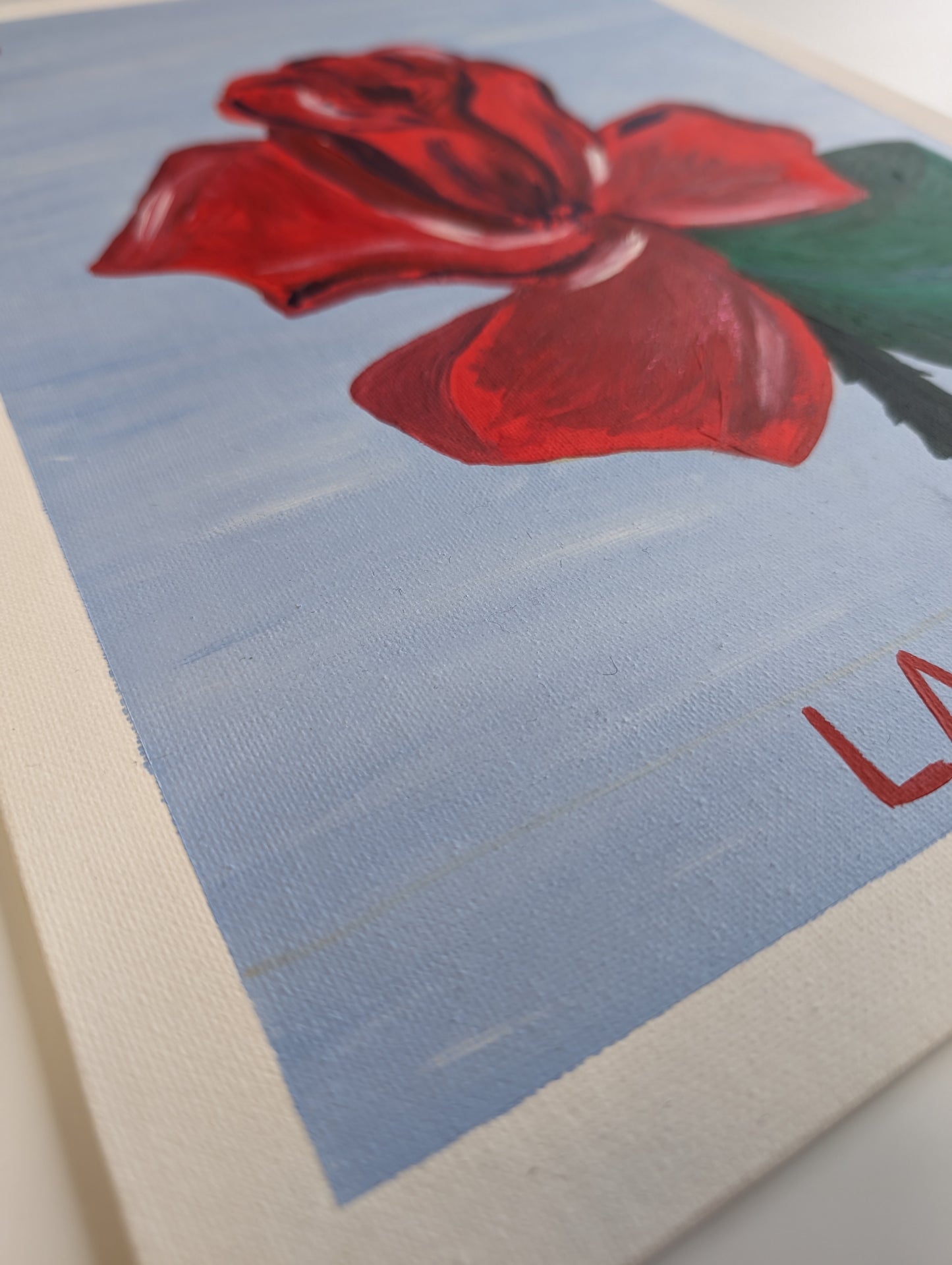 La Rosa, Mexican Lotería – Acrylic Painting