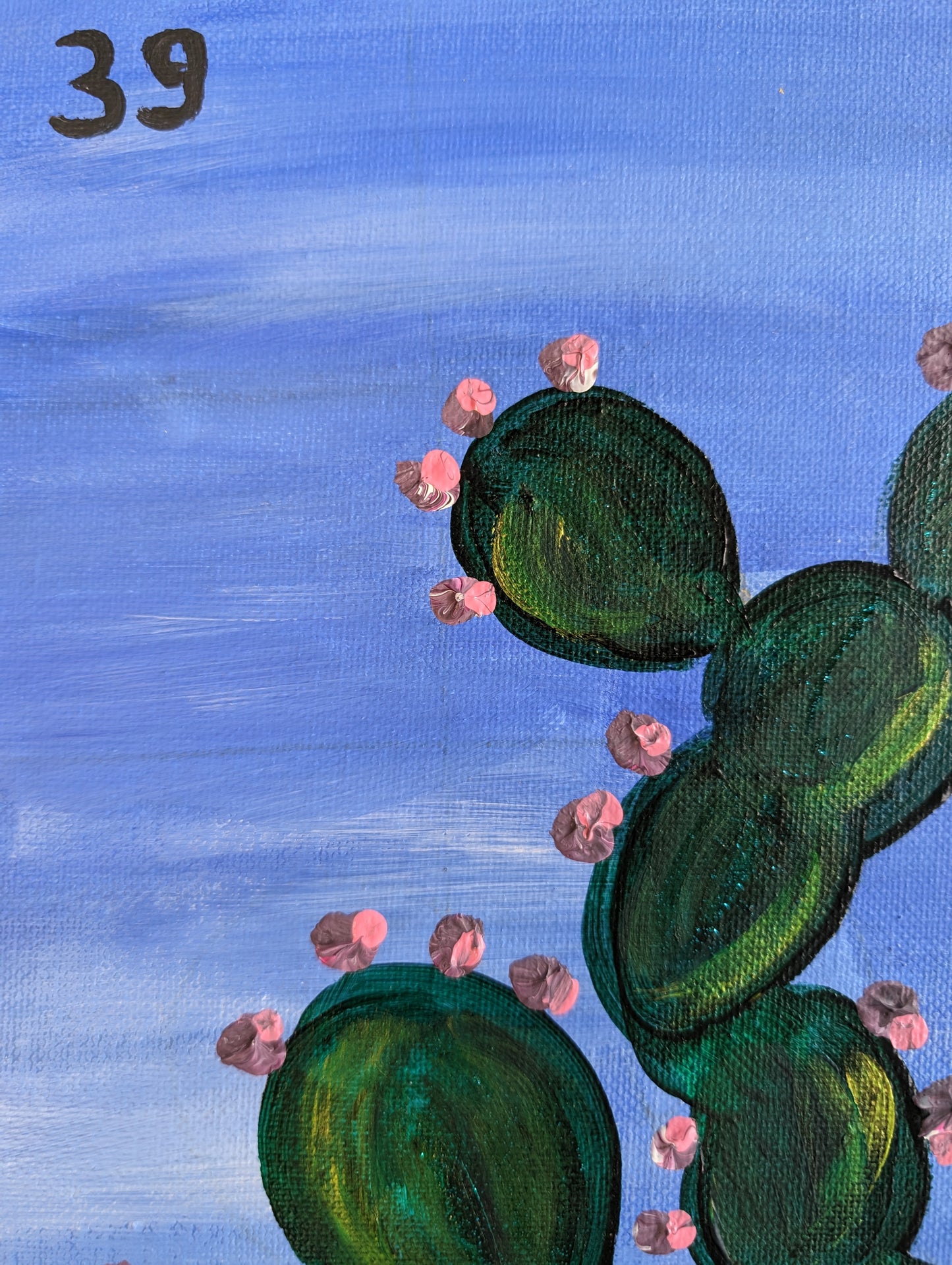 El Nopal, Mexican Lotería – Acrylic Painting