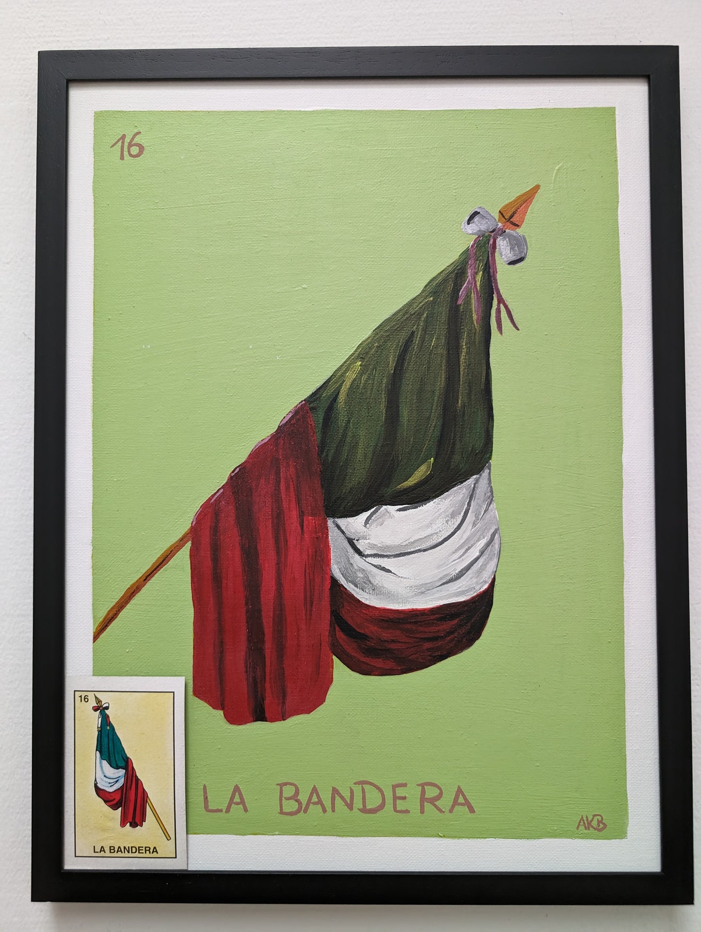 La Bandera, Mexican Lotería – Acrylic Painting