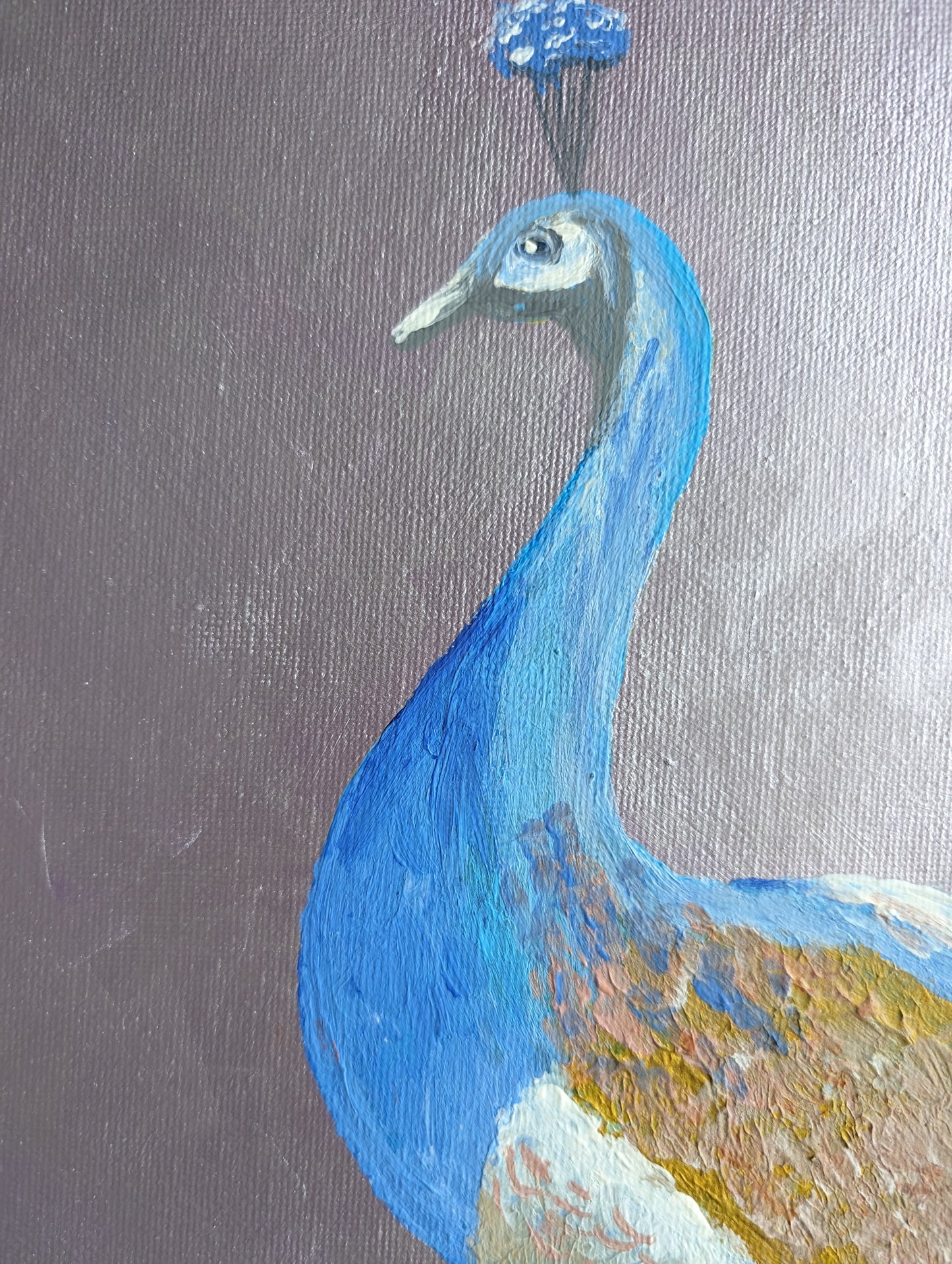 Metallic Peacock Grace – Acrylic Painting