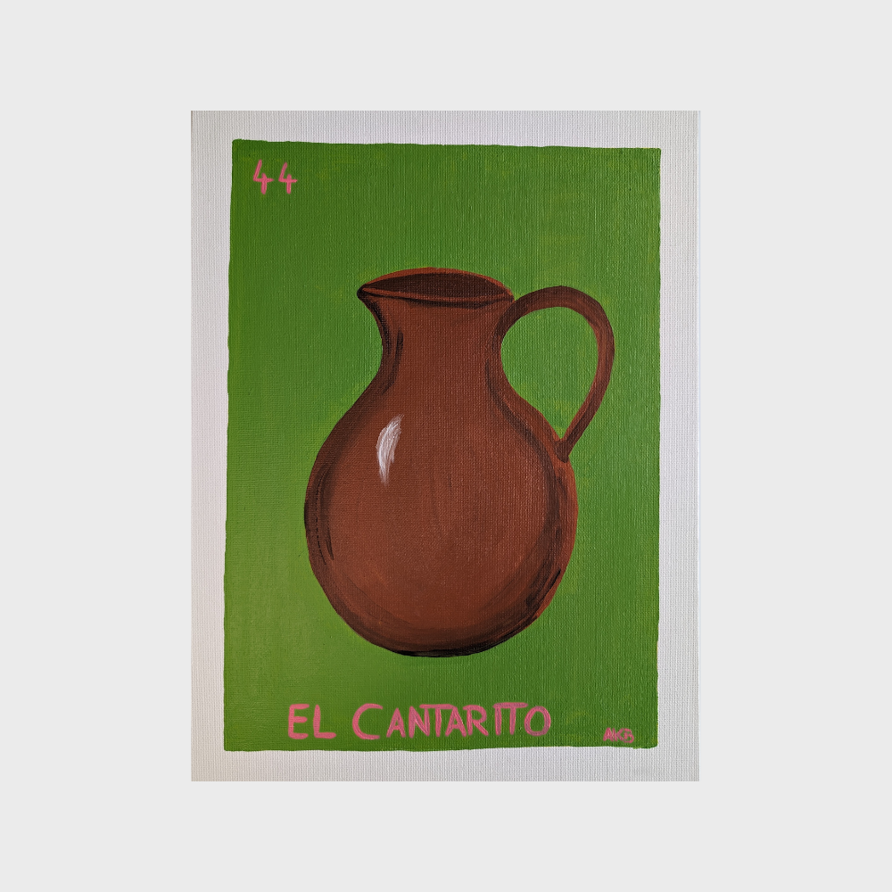 El Cantarito, Mexican Lotería – Acrylic Painting