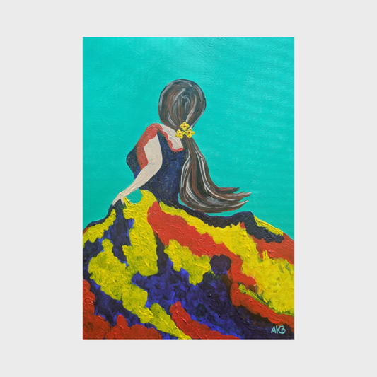 Flamenco Dancer II, original acrylic painting by AnKaDel Art