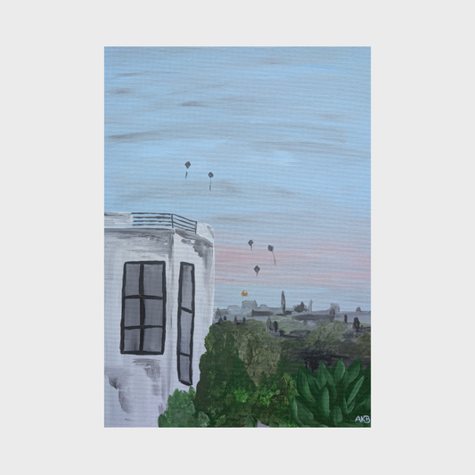 Jaipur, India, original acrylic painting by AnKaDel Art