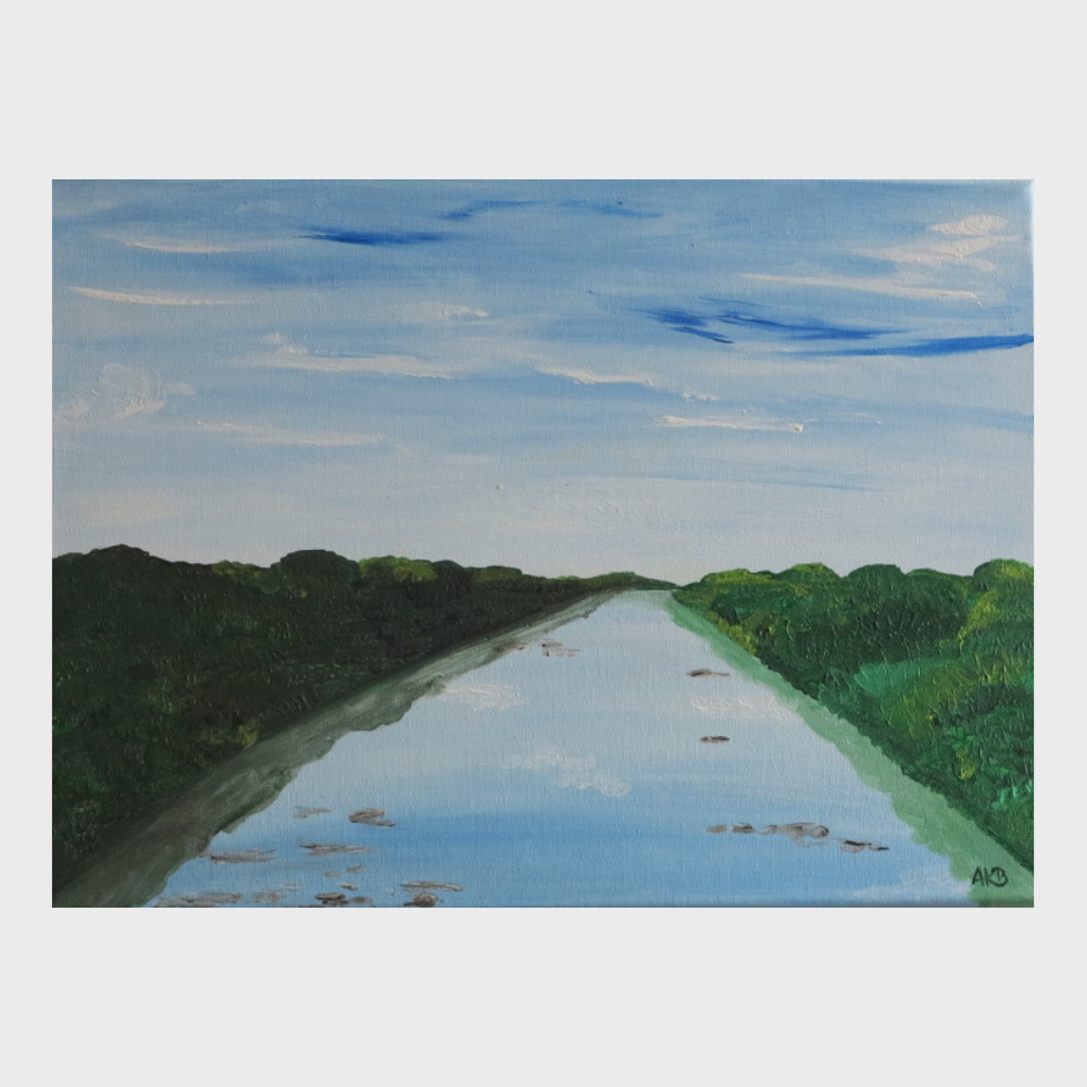 Weiße Elster, Leipzig – Acrylic Painting