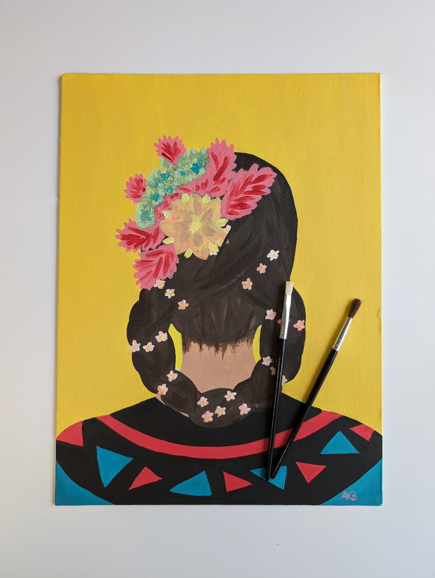 Woman from Yucatan – Acrylic Painting