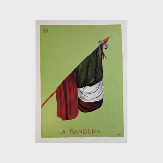 La Bandera, Mexican Lotería – Acrylic Painting