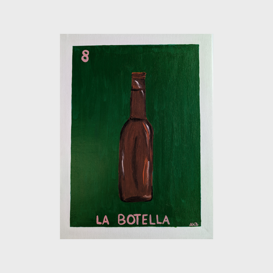 La Botella, Mexican Lotería – Acrylic Painting