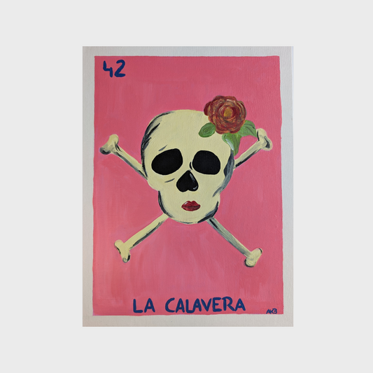 La Calavera, Mexican Lotería – Acrylic Painting