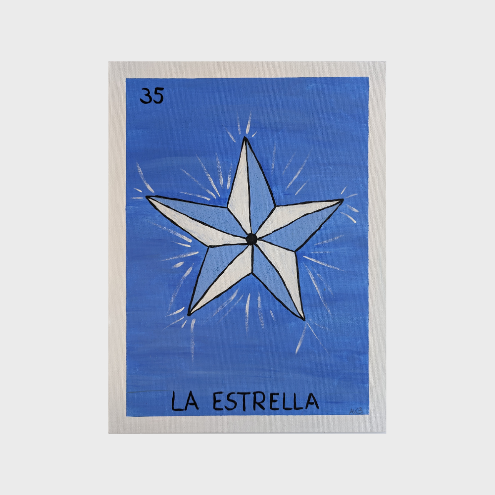 La Estrella, Mexican Lotería – Acrylic Painting
