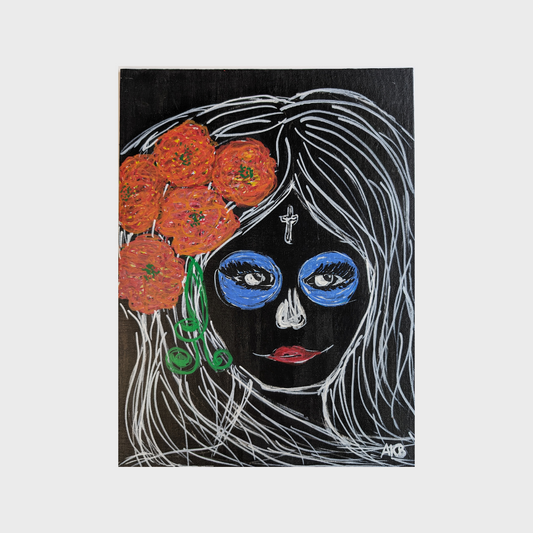 Catrina Linework – Acrylic Painting
