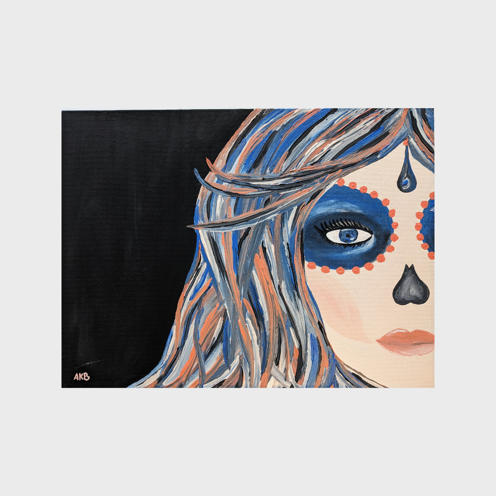 Catrina in Bloom – Acrylic Painting