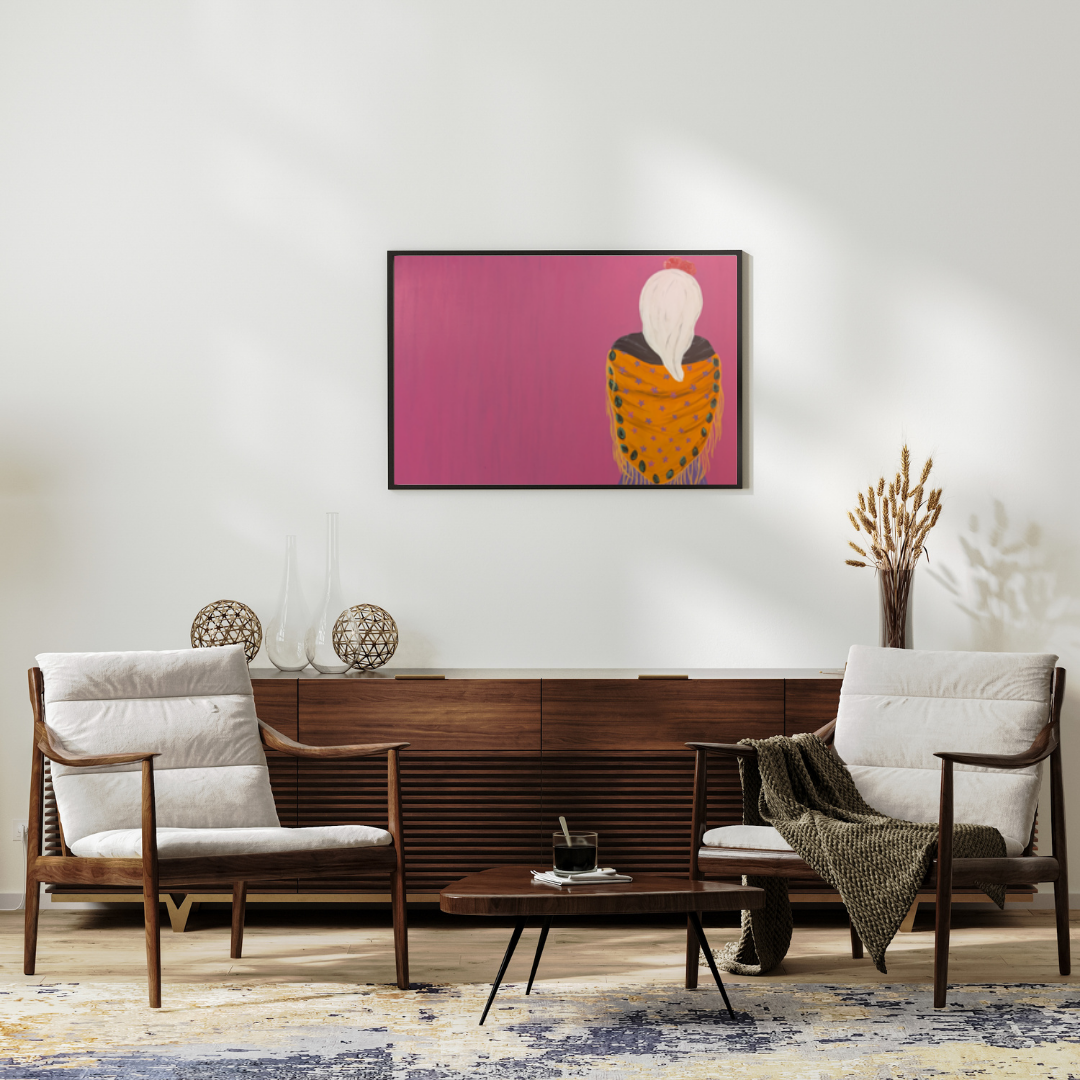 Chulapa con Mantón – Original Acrylic Painting (73 x 60 cm)