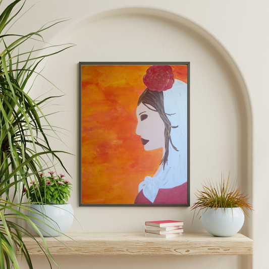 La Chulapa y los Claveles – Original Acrylic Painting (73 x 60 cm)