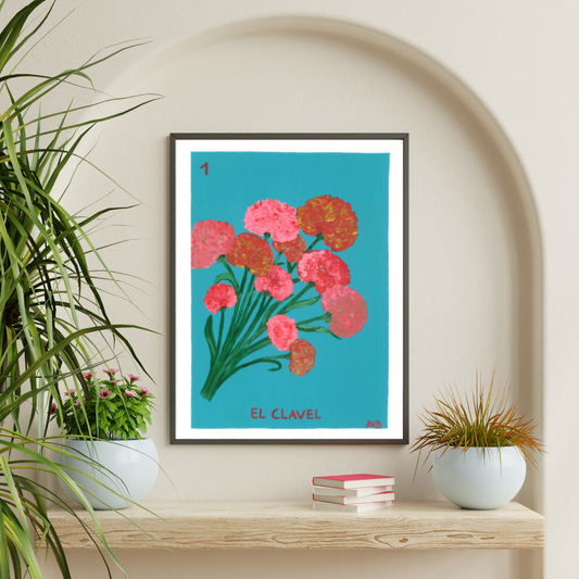 El Clavel – Original Acrylic Painting (40 x 30 cm)