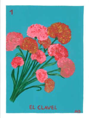 El Clavel – Original Acrylic Painting (40 x 30 cm)