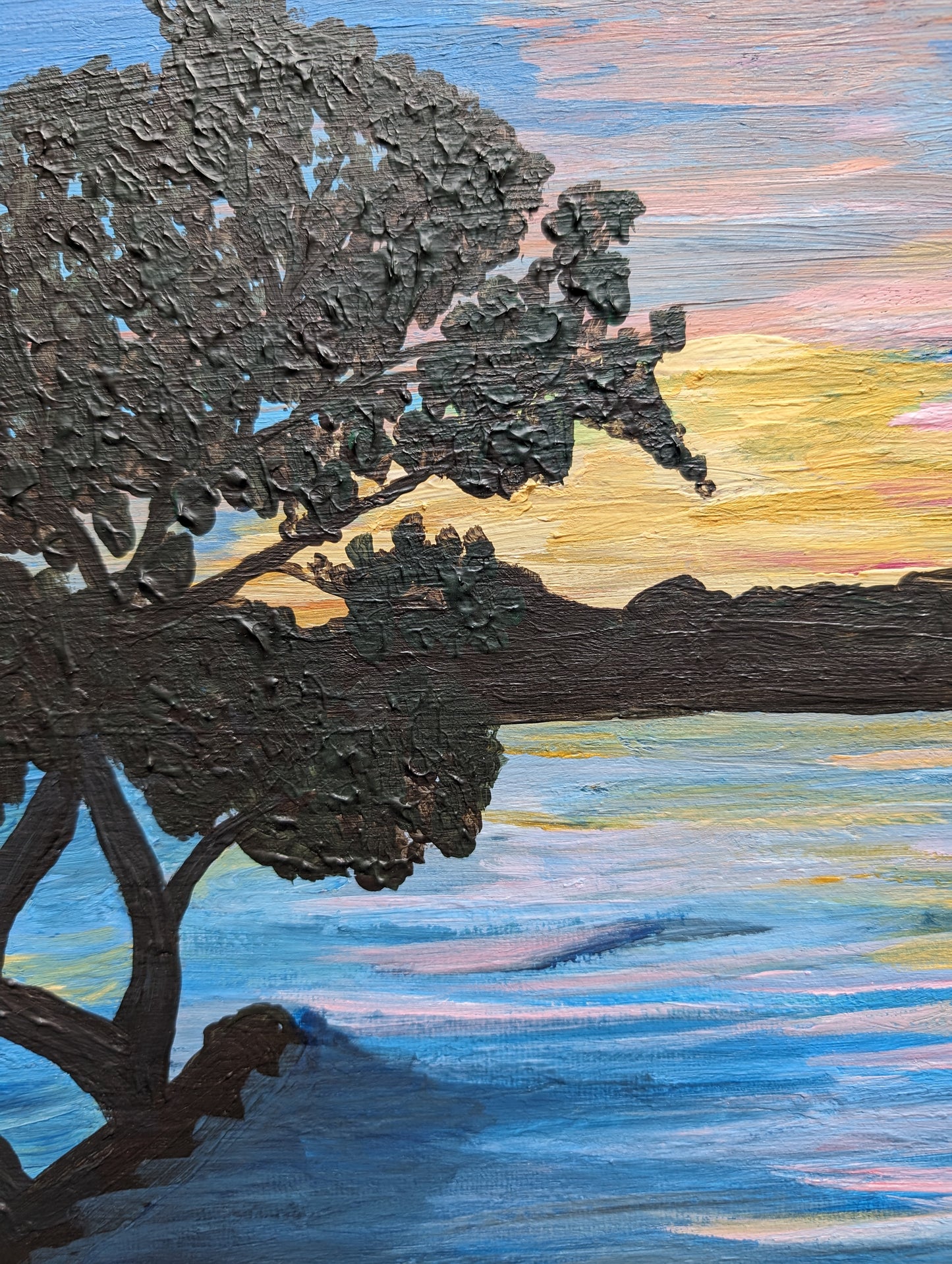 Ziegelsee Sunset, Schwerin II – Acrylic Painting