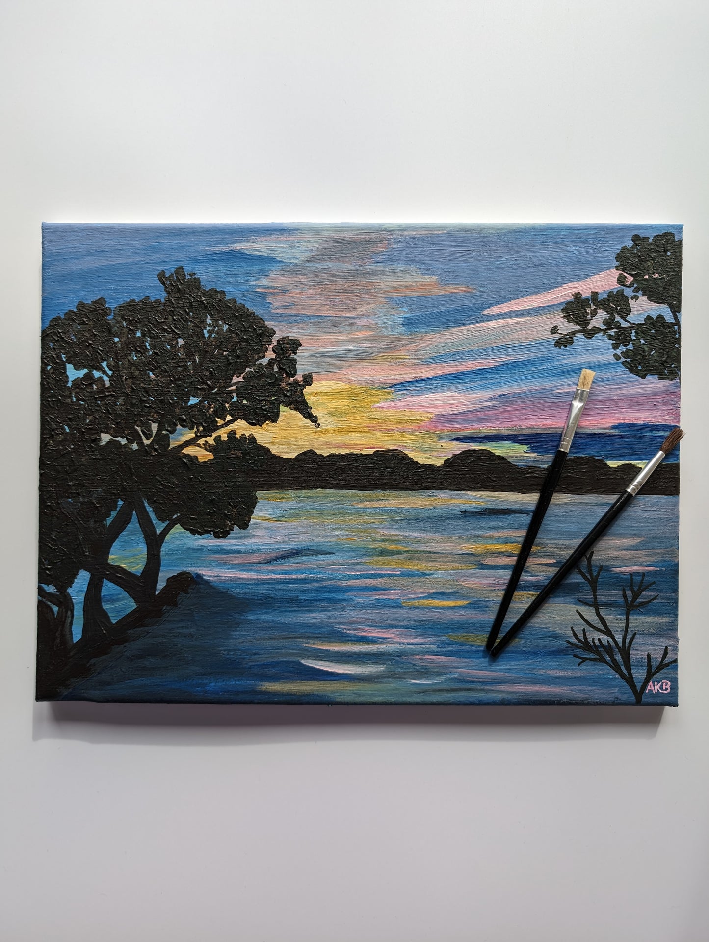 Ziegelsee Sunset, Schwerin II – Acrylic Painting
