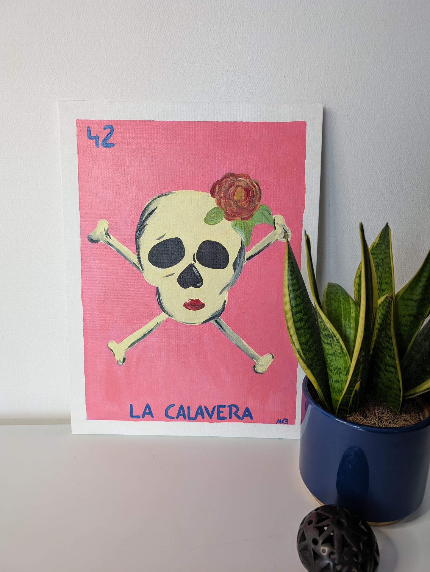 La Calavera, Mexican Lotería – Acrylic Painting