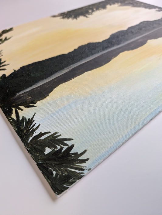 Ziegelsee Sunset, Schwerin – Acrylic Painting