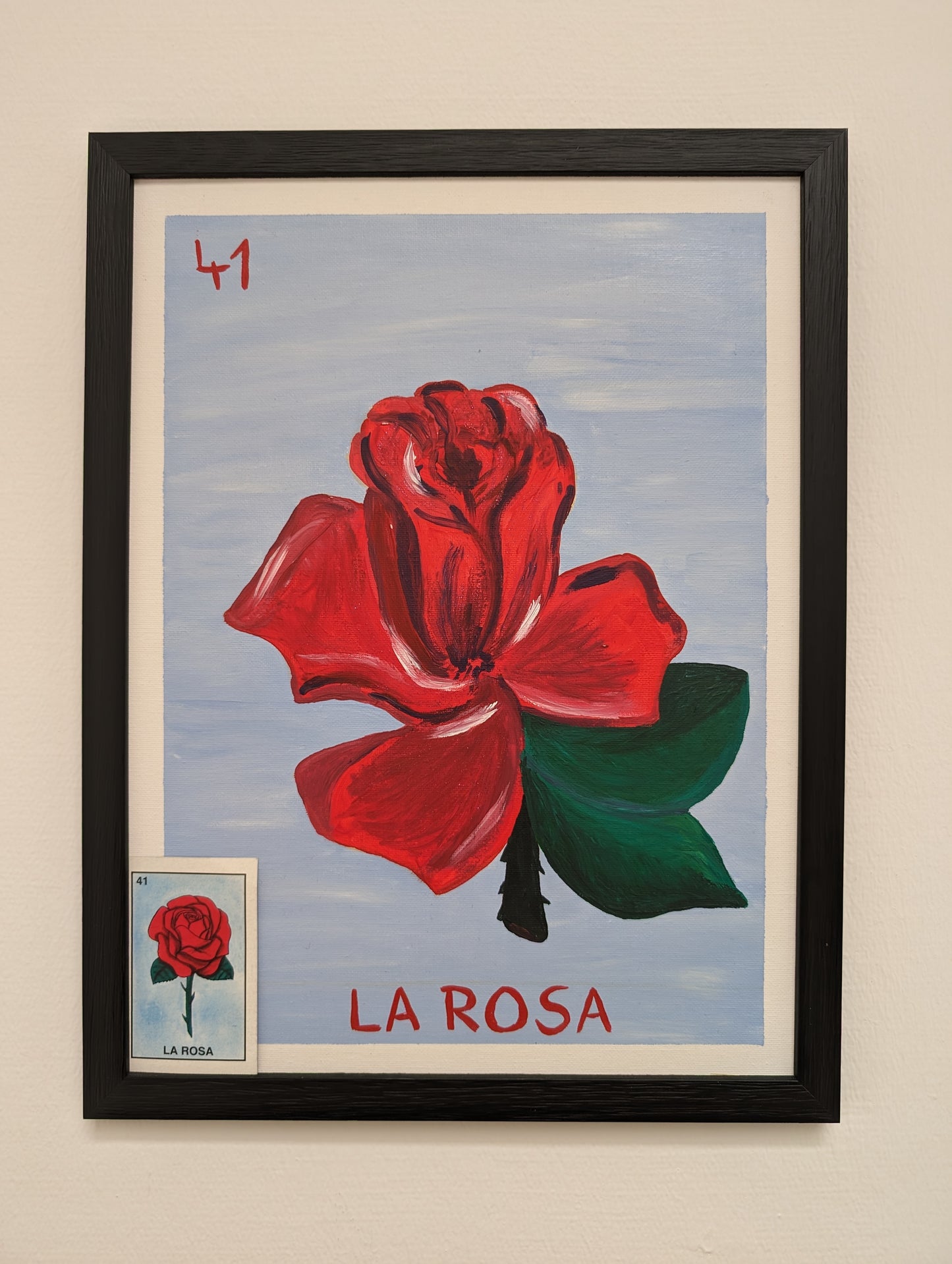 La Rosa, Mexican Lotería – Acrylic Painting