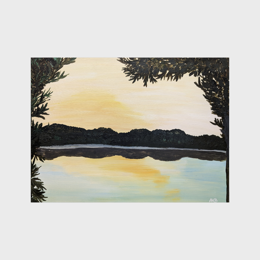 Ziegelsee Sunset, Schwerin – Acrylic Painting