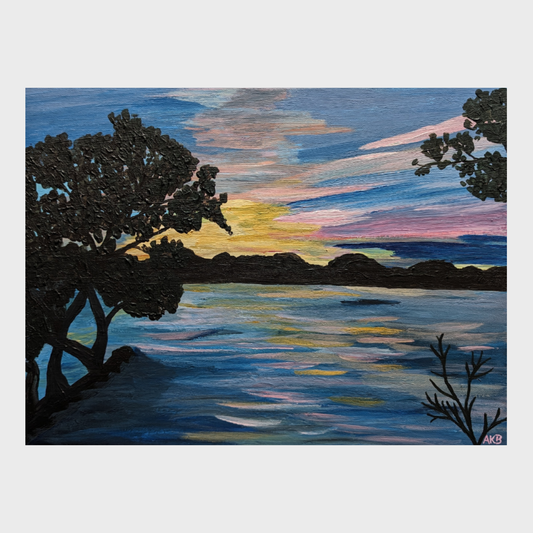Ziegelsee Sunset, Schwerin II – Acrylic Painting